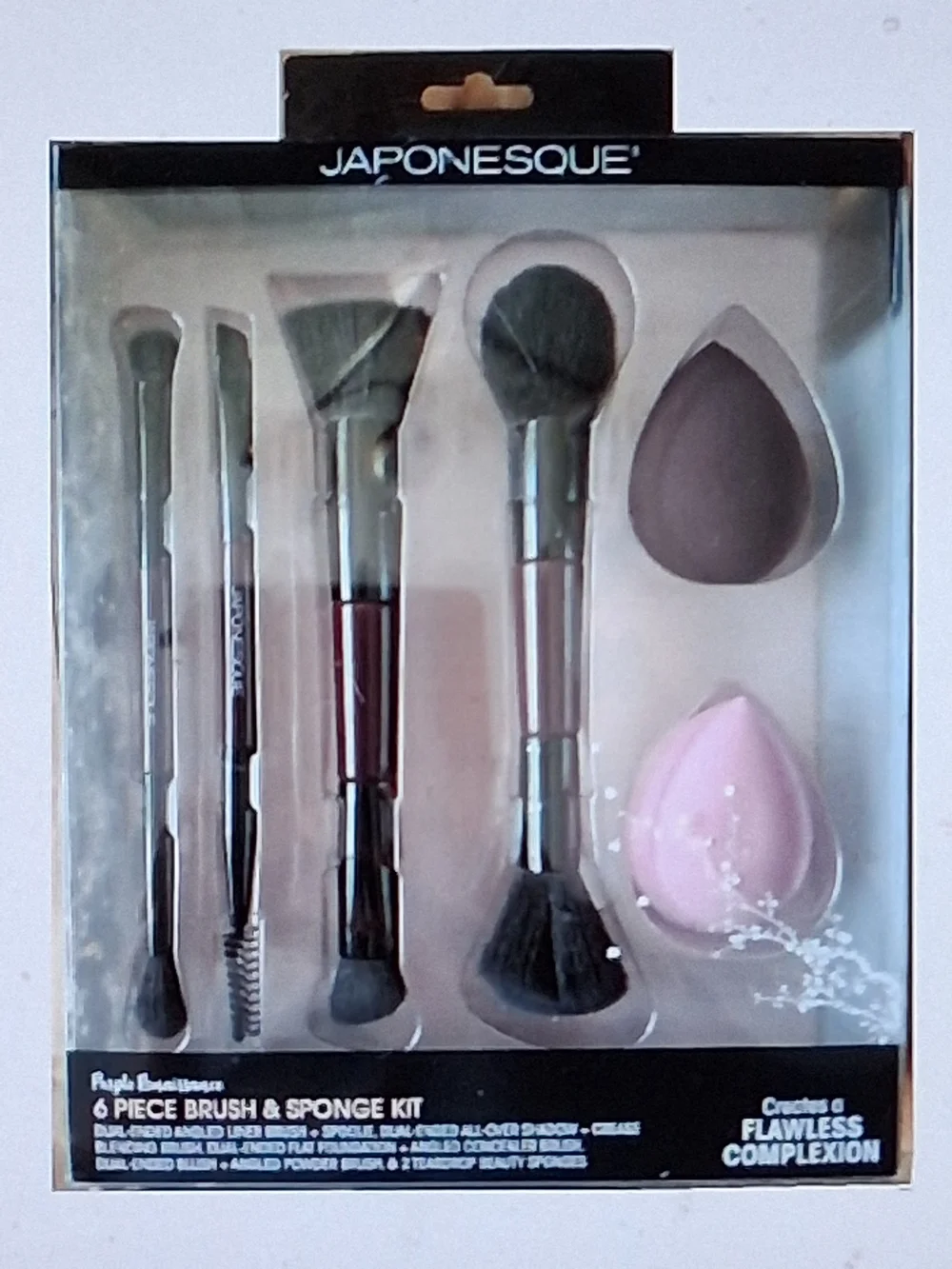 Japonesque 6-Piece Brush & Sponge Kit - NWT